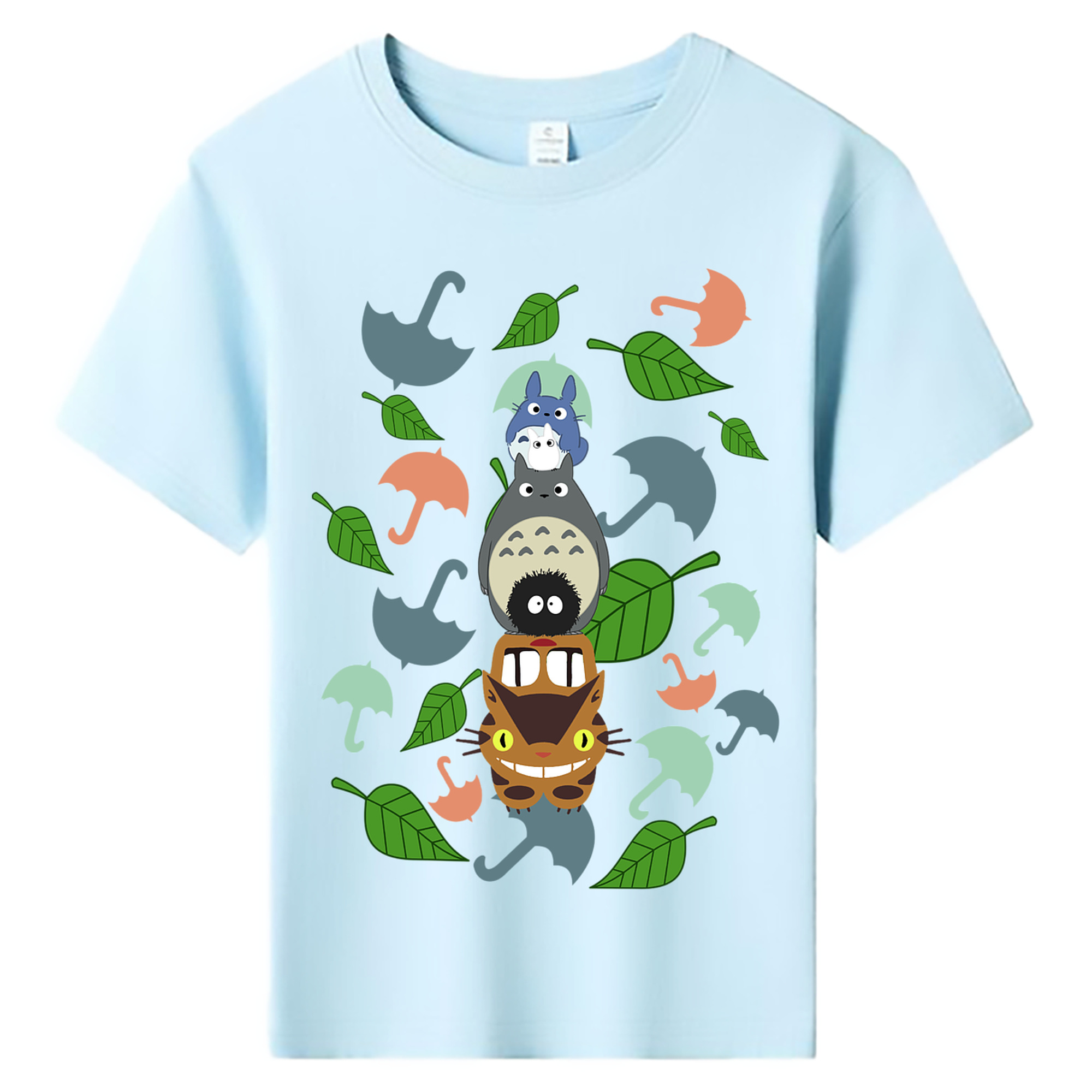 （画像用） となりのトトロ 草壁メイ 草壁サツキ My Neighbor Totoro Satsuki Kusakabe Mei Kusakabe 綿100％キッズTシャツ（フロントプリント）
